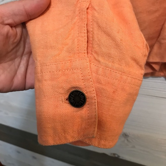 J. Jill ⚜️ Orange Creamsicle Linen Jacket - Picture 6 of 10